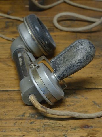 1930's telephone handset mouth piece focus